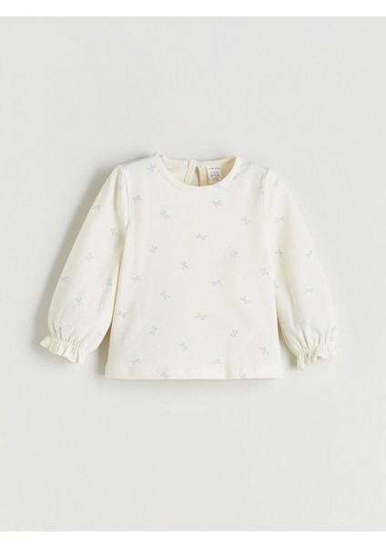 Lcw Baby Mavi Fiyonk Detaylı Kadife Kız Bebek Salopet Elbise ve Tişört fırsatları