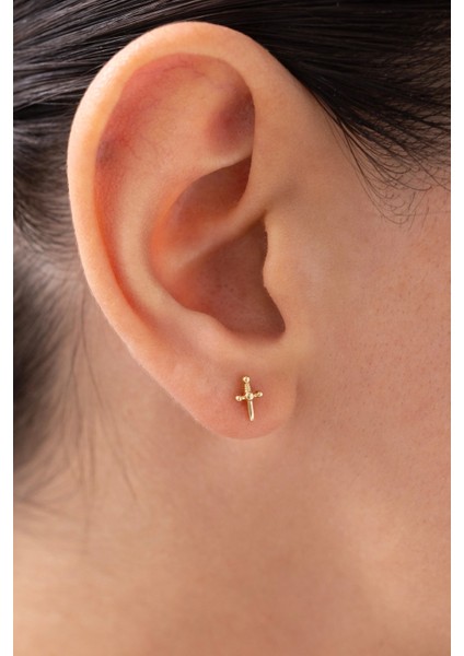 Minimal Aşkın Kılıcı 14 Ayar Altın Küpe fiyatları