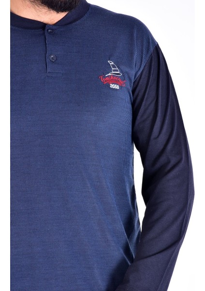 Erkek 1035 Uzun Kol Süprem Pijama Takımı LACİVERT fiyatları