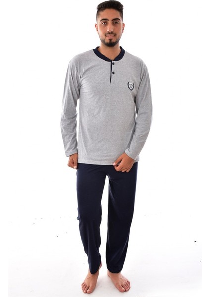 Erkek 1065 Büyük Beden Pijama Takımı Gri fırsatları