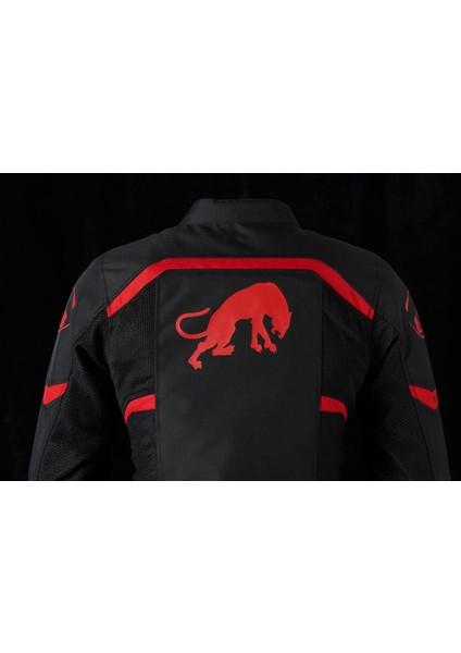 Mystıc Evo Vented Yazlık Kadın Korumalı Montu Siyah Kırmızı L