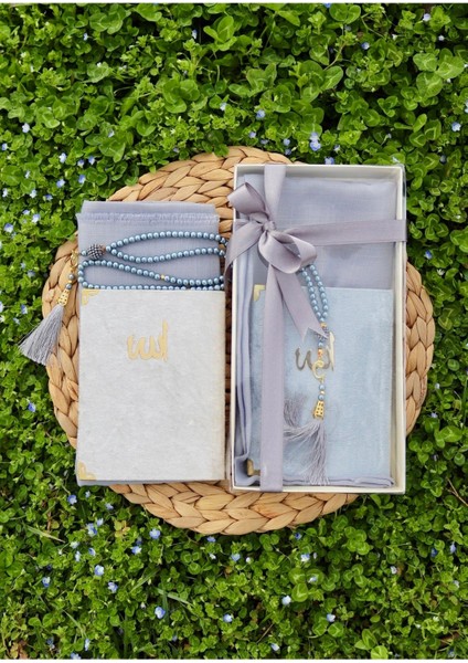 20 Adet Eşarplı Yasin Hediyelik Mevlid Seti Y201 Gri fiyatları