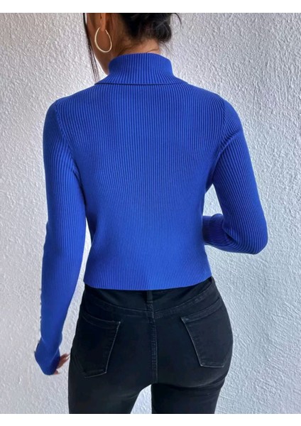 Kolu Inci Işlemeli Kolye Detaylı Balıkçı Yaka Triko Kazak modelleri