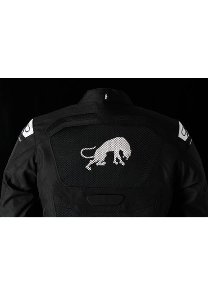 Atom Vented Evo Yazlık Korumalı Erkek Ceketi Siyah Beyaz S