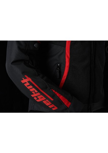 Mystıc Evo Vented Yazlık Kadın Korumalı Montu Siyah Kırmızı L