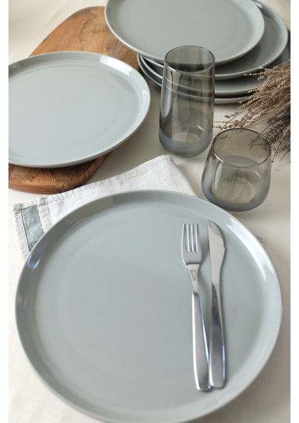 Gri Hitit Servis Tabağı 28 cm 6 Adet 616 indirimleri