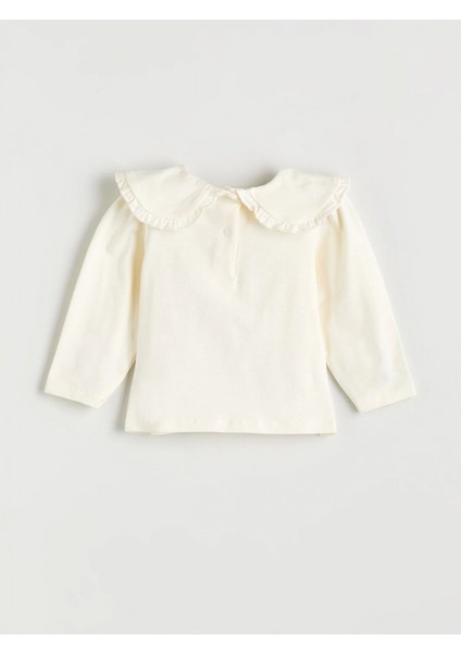 Lcw Baby Ekru Bebe Yaka Kız Bebek Sweatshirt ve Tayt 2'li modelleri