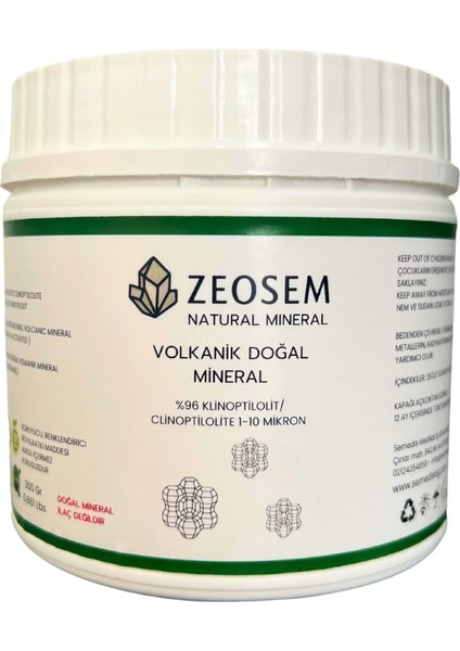 Zeosem Zeolit /klinoptilolit Mha Aktif Ultra Mikronize 1-10 Mikron Toz 300GR
