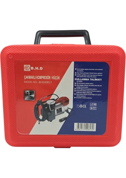 B.h.d BHD00817 12V Saatli Çakmaklık Girişli Kompresör Çantalı fırsatları