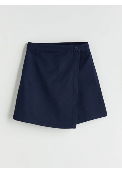 Lcw Kids Lacivert Basic Gabardin Kız Çocuk Şort Etek fiyatları