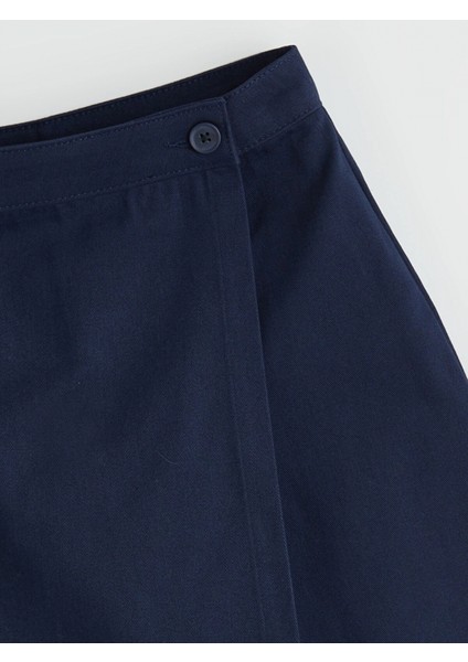 Lcw Kids Lacivert Basic Gabardin Kız Çocuk Şort Etek modelleri