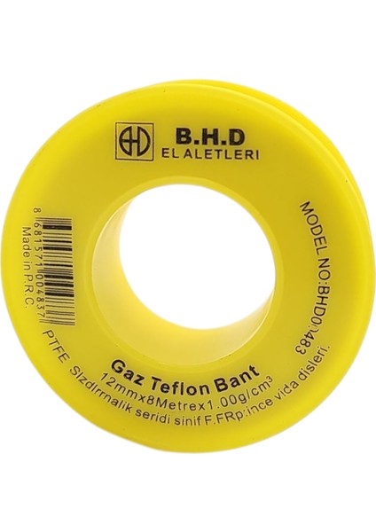 B.h.d BHD00483 8m 12MM Sarı Gaz Teflon Bandı ( 10 Adet) fiyatları
