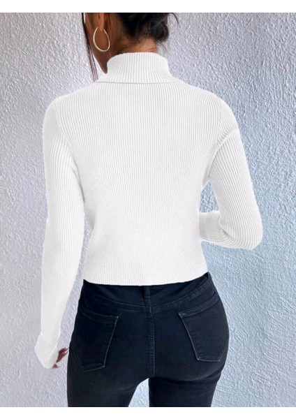 Kolu Inci Işlemeli Kolye Detaylı Balıkçı Yaka Triko Kazak fırsatları