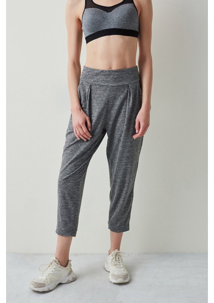 Yüksek Bel Bol Kesim Yoga Pantolonu