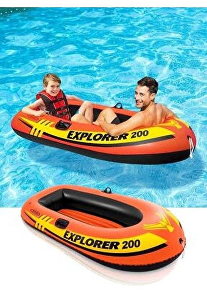 Explorer 200 Şişme Bot 185x94x41 cm Yetişkin ve Çocuklar için 95 kg Taşıma Kapasiteli indirimleri