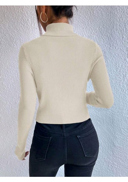 Kolu Inci Işlemeli Kolye Detaylı Balıkçı Yaka Triko Kazak fiyatları