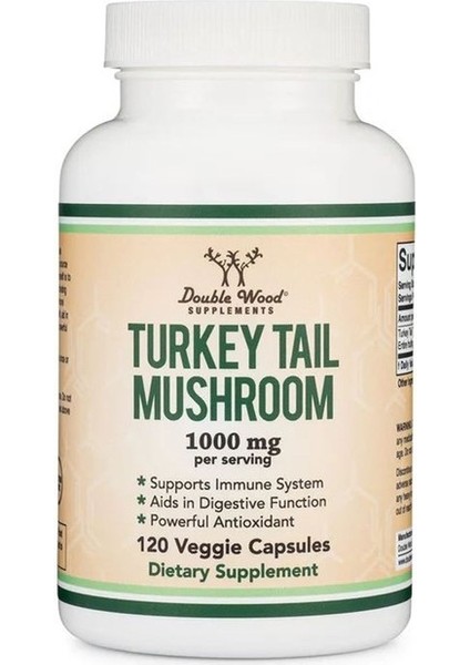 Turkey Tail Mushroom 1000 Mg 120 Veggie Capsules