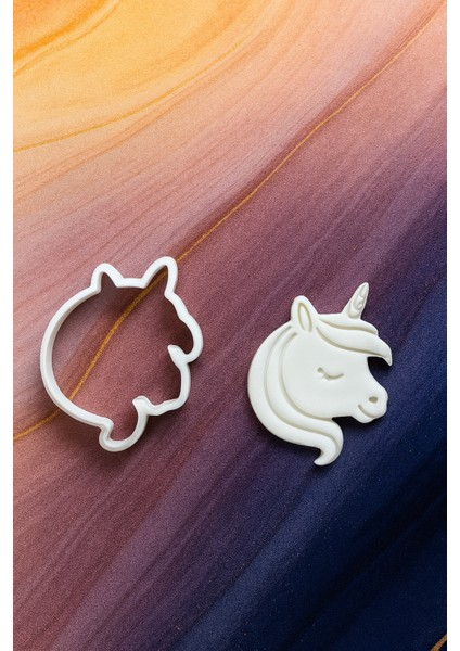 Unicorn Kurabiye Kalıbı Beyaz – Unicorn Başı Hamur Şekillendirme ve Kurabiye Kalıbı fiyatları