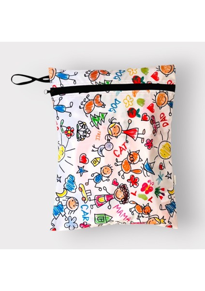 43X46CM Ebatında, Family, Su Geçirmez, Askılı, Fermuarlı, Bebek Çocuk Beslenme Çantası, Torbası, Çok Amaçlı