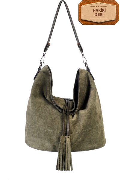 Deri Süet Omuz Çantası