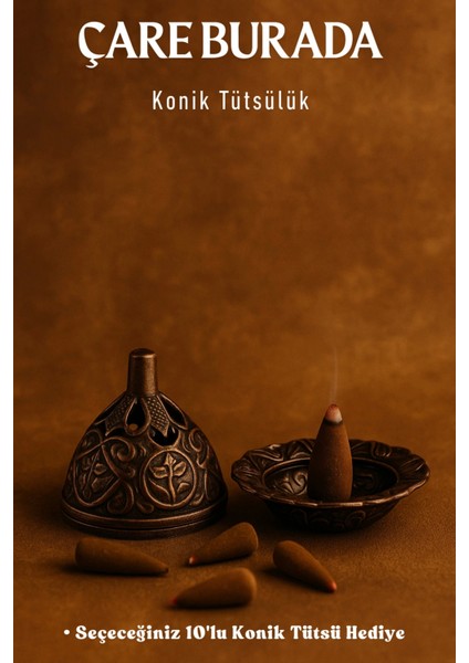 Konik Tütsülük (Seçeceğiniz 10'lu Konik Tütsü Hediye)
