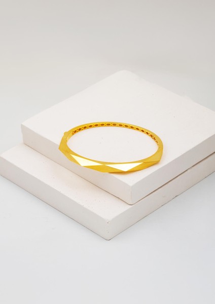 Hasır Desenli 14 Ayar Altın Kelepçe Bilezik fırsatları