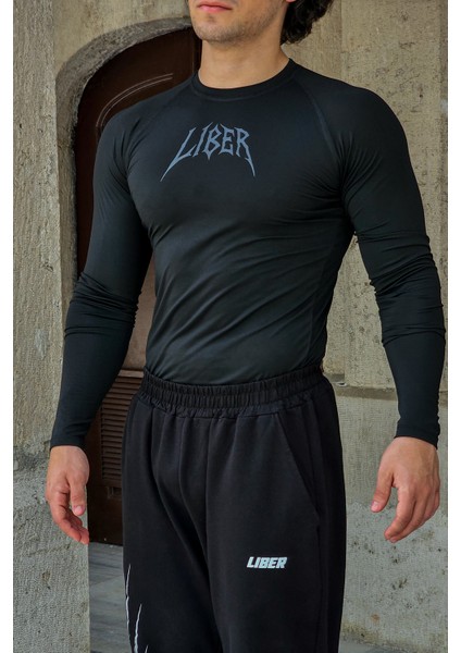 Cyber Bones - Uzun Kollu Compression T-Shirt (Siyah) fiyatları