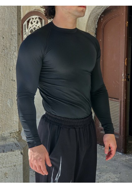 Basic Uzun Kollu Compression T-Shirt (Siyah) fiyatları