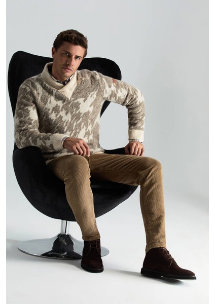 Pamuk Karışım 5 Cep Tütün Rengi Kadife Pantolon fırsatları