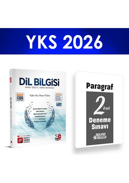 2026 Tyt Dil Bilgisi Soru Bankası 3D Yayınları Paragraf Deneme Hediye
