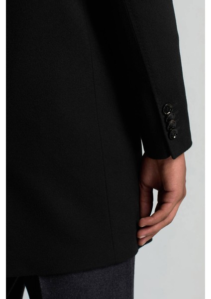 Italyan Saf Yün Siyah Palto indirimleri