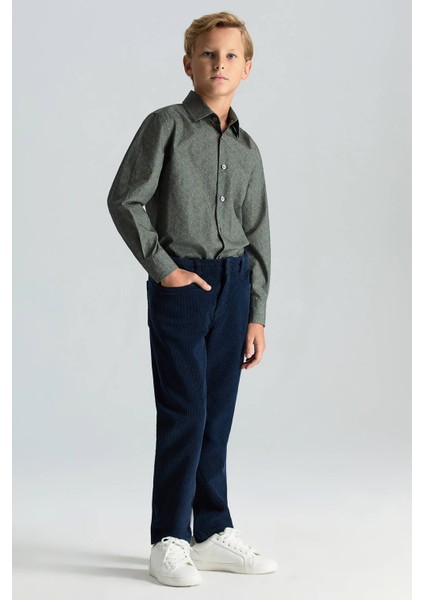 Pamuk Karışım 5 Cep Lacivert Kadife Çocuk Pantolon fırsatları