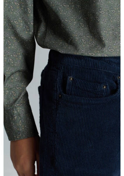 Pamuk Karışım 5 Cep Lacivert Kadife Çocuk Pantolon indirimleri