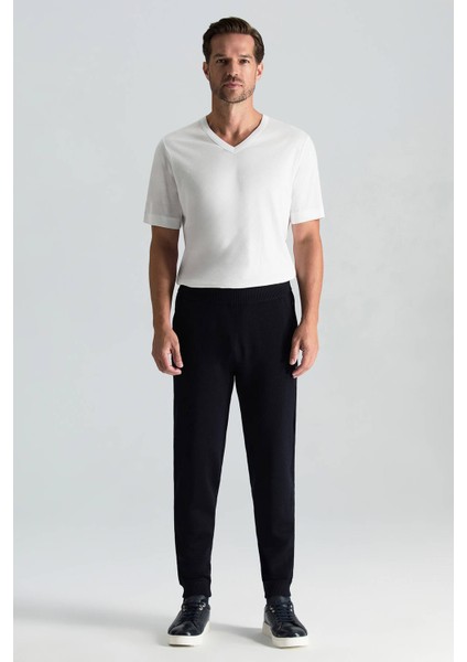 Merino Yün Lacivert Triko Pantolon fiyatları