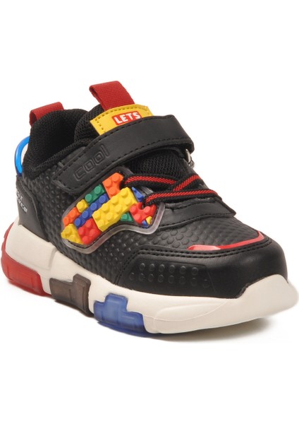 Siyah Cırtlı Işıklı Hafif Bebek Spor Ayakkabı Heros B fiyatları