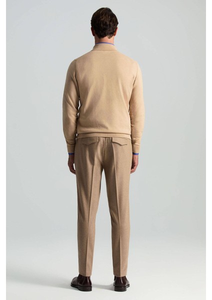 Kaşmir Pamuk Karışım Polo Yaka Camel Triko indirimleri