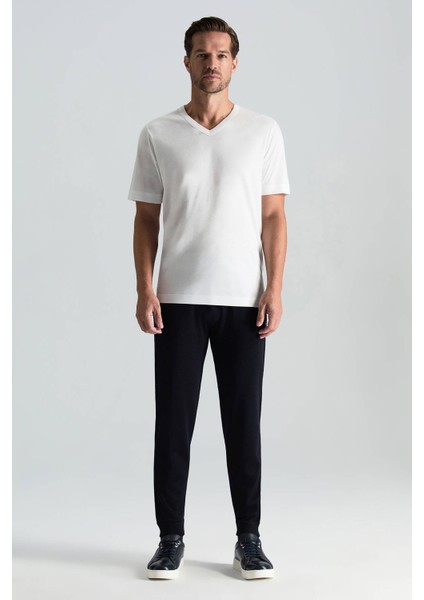 Supima Pamuk V Yaka Tencel Beyaz T-Shirt fiyatları