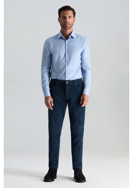 Pamuk Karışım 5 Cep Lacivert Kadife Pantolon fiyatları