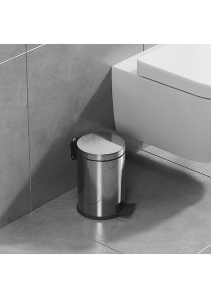Basic Çöp Kovası - Pedallı 3 L, Parlak Krom Paslanmaz fiyatları