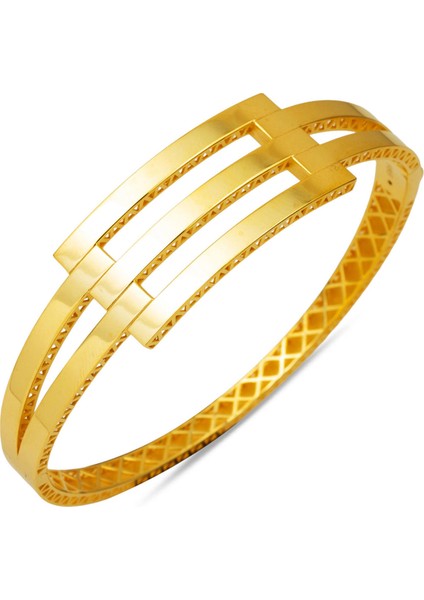 14 Ayar Kaburga Kelepçe Altın Bilezik