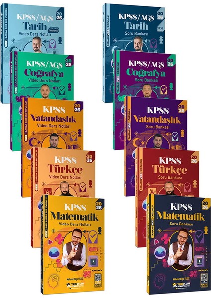 Yediiklim 2026 Kpss Atölye Seri Gy-Gk Video Ders Notları ve Soru Full Set 11 Kitap Paragraf Hediyeli