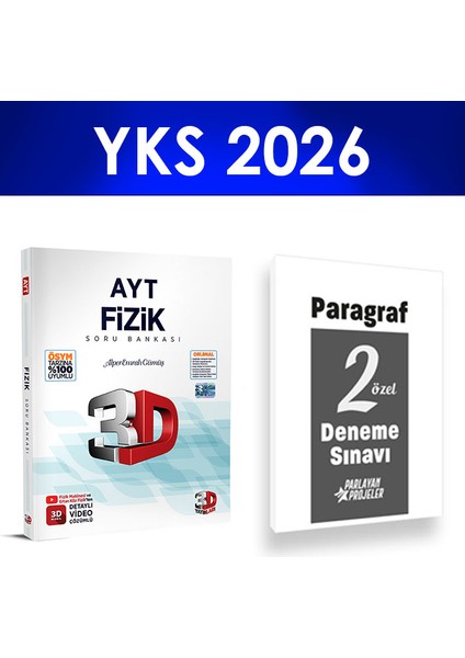 2026 Ayt Fizik Soru Bankası 3D Yayınları Paragraf Deneme Hediye