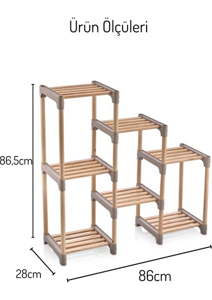 7 Bölmeli Masif Ahşap Düzenleyici Raf – Çok Katlı Organizer ve Depolama Ünitesi modelleri