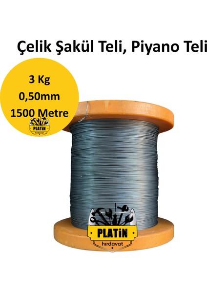 Şakül Teli Çelik 0,50MM 3kg ( 1500 Metre ) fiyatları
