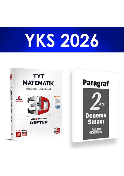 2026 3D Tyt Matematik Video Ders Defteri Paragraf Deneme Hediyeli