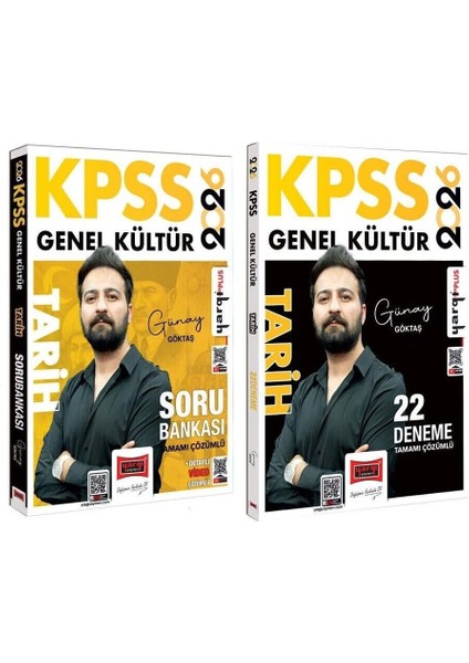 Yargı 2026 Kpss Tarih Soru Bankası + 22 Deneme 2 Li Set Günay Göktaş Yargı Yayınları Paragraf Hediye