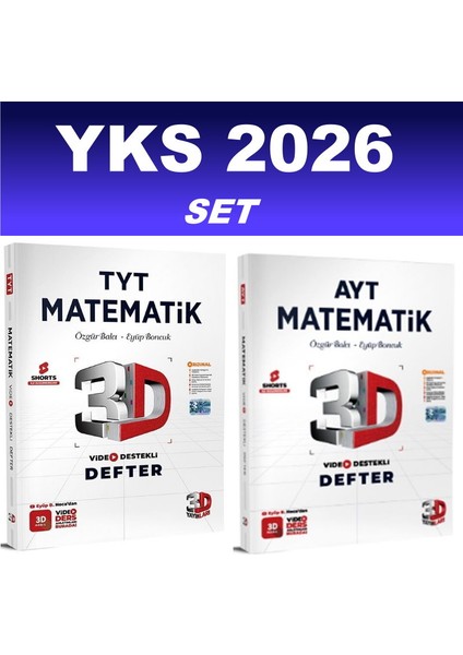 2026 Tyt - Ayt Matematik Video Destekli Defter Vdd Seti 3D Yayınları
