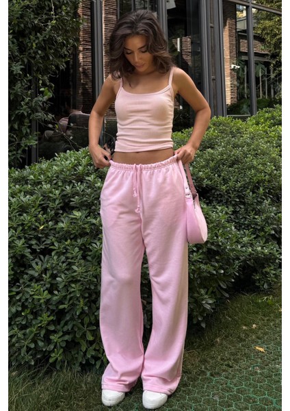 Pembe Barrel Fit Kadın Eşofman Altı MG2553 fırsatları