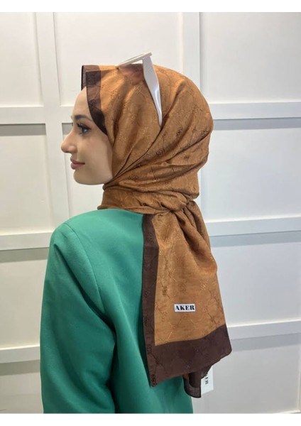 Koza Pamuklu Monogram Şal 1050800 Tarçın