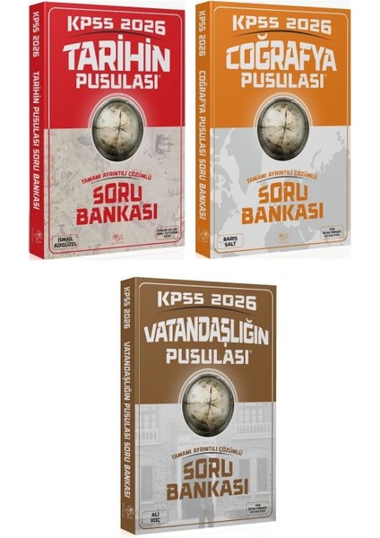Cba Yayınları 2026 Kpss Tarih + Coğrafya + Vatandaşlık Pusulası Soru Bankası 3 Lü